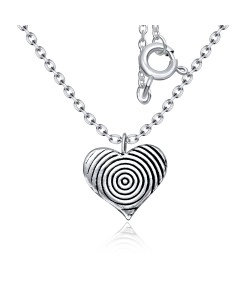 Heart Shaped Silver Kids Necklace SPE-3892